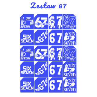 Szablony do tatuaży brokatowych zestaw tematyczny "67"